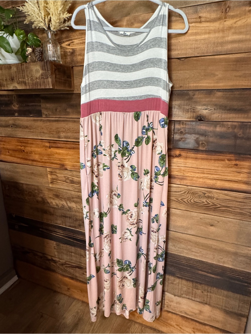 🌸 Pink Floral Maxi Dress | Women's Size Large